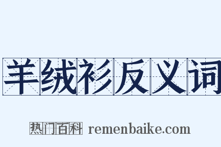 羊绒衫反义词是什么意思的图片